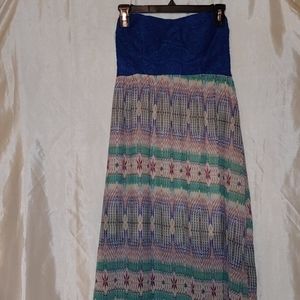 Long strapless dress